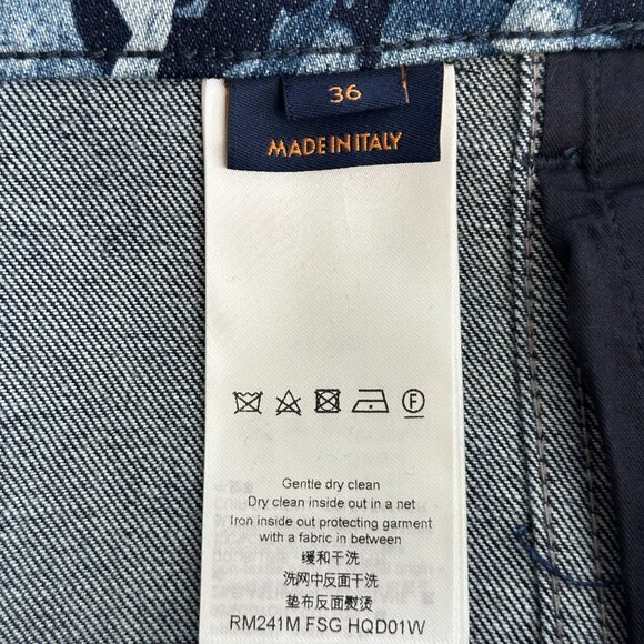 Louis Vuitton Blue Floral Monogram Jeans - Picture 4 of 8